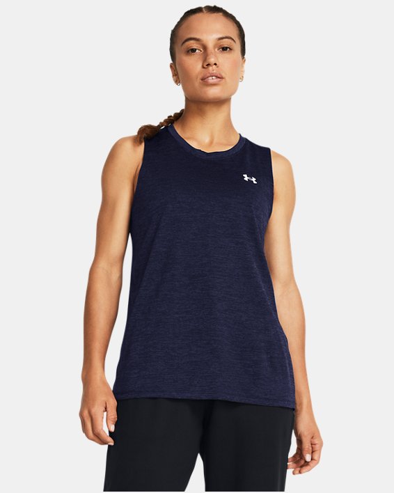 เสื้อกล้าม UA Tech™ Twist สำหรับผู้หญิง in Blue image number 0